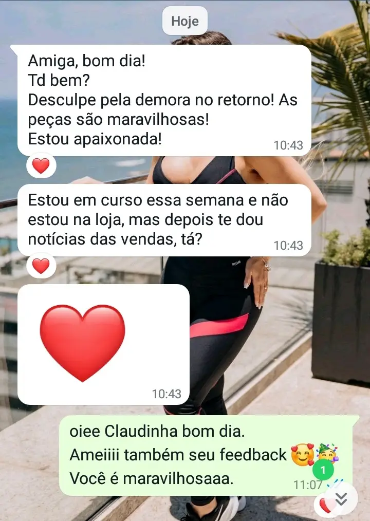 Depoimento de revendedora ZNG no WhatsApp